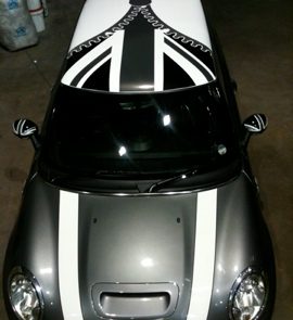 union jack mini declas for the roof and bonnet