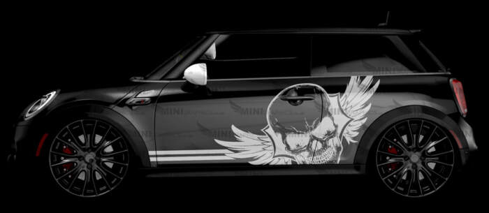 Skull Wings MINI side stripes