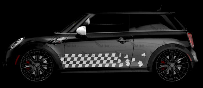 Blown Checks mini side graphics