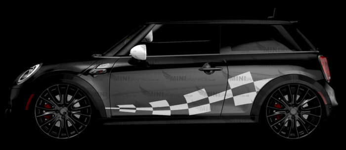 Curved Checkers mini side graphics
