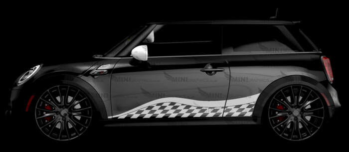 Wave Checkers mini side decals