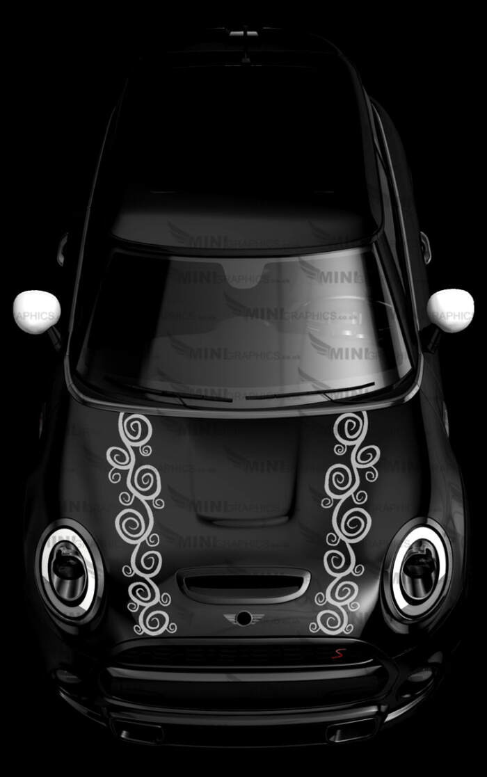 Swirls bonnet stripes