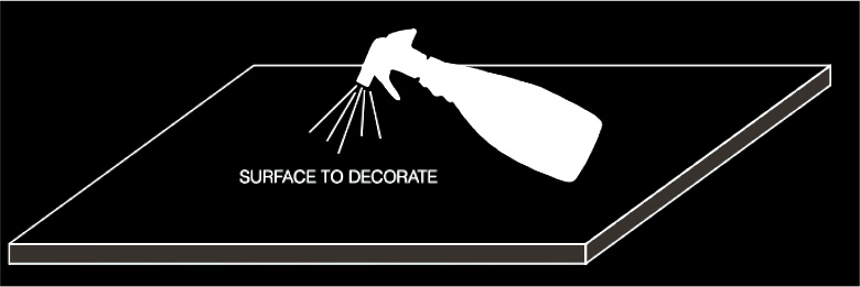 spray the surface of the car first